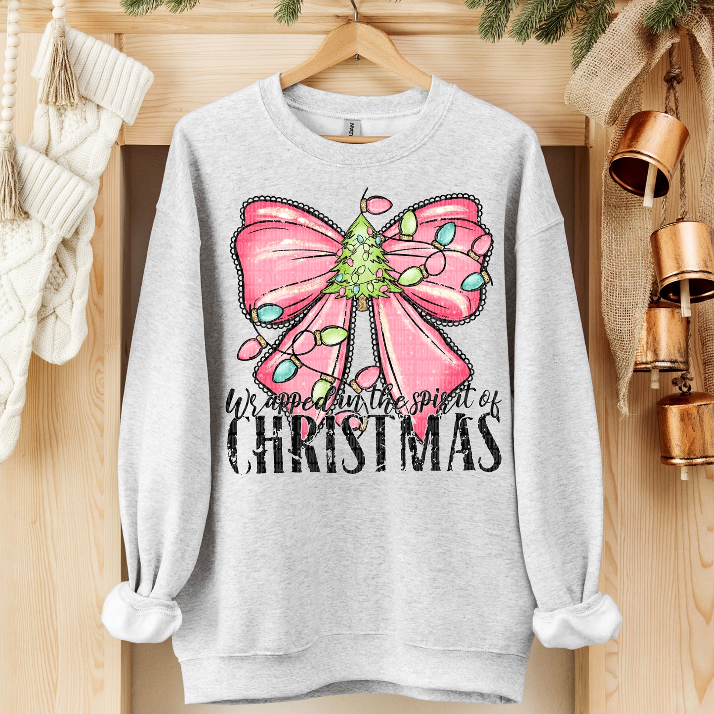 Wrapped in the spirit of Christmas- DTF Transfer