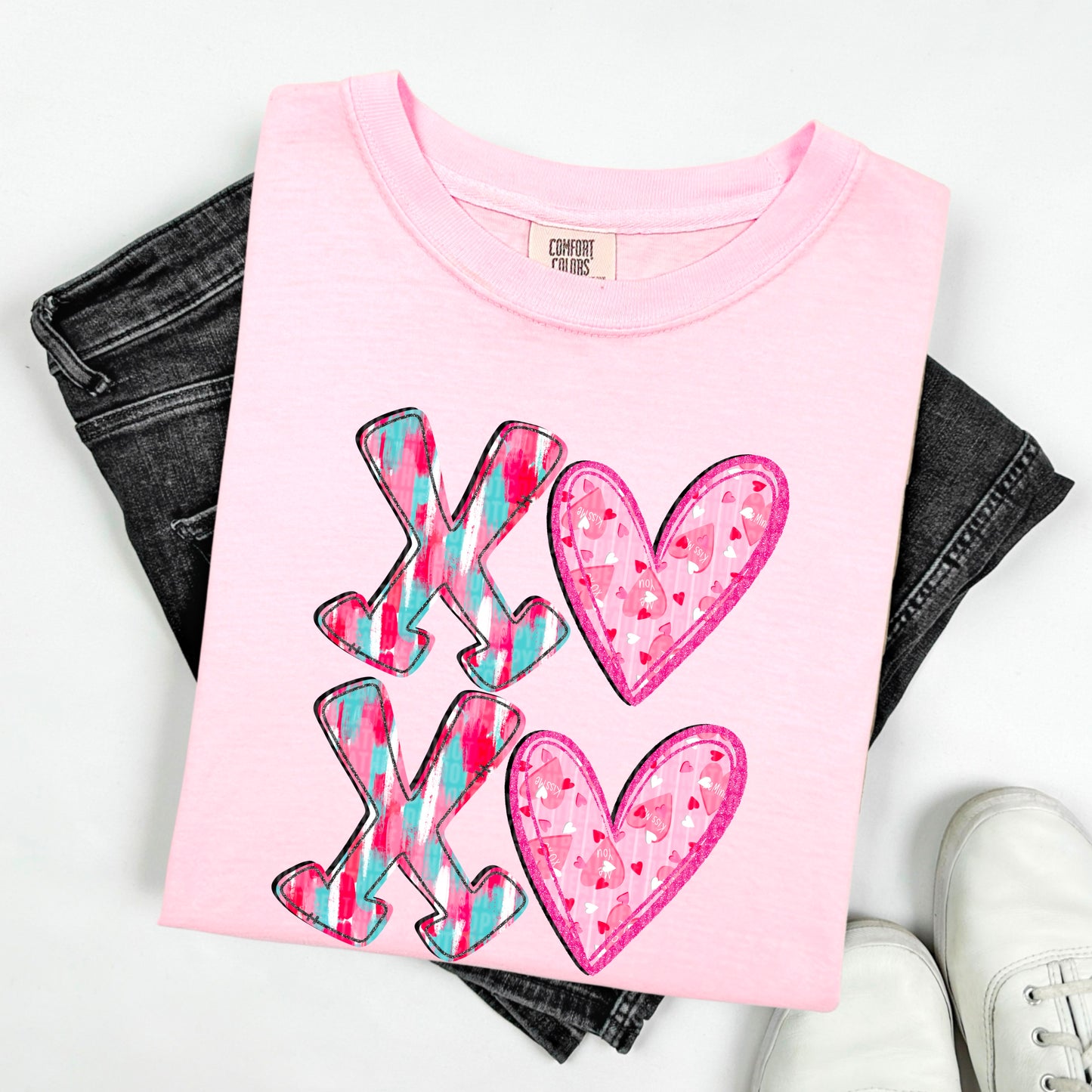 XOXO hearts- DTF Transfer