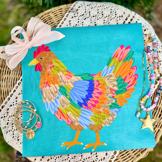 Colorful Chicken - DTF Transfer