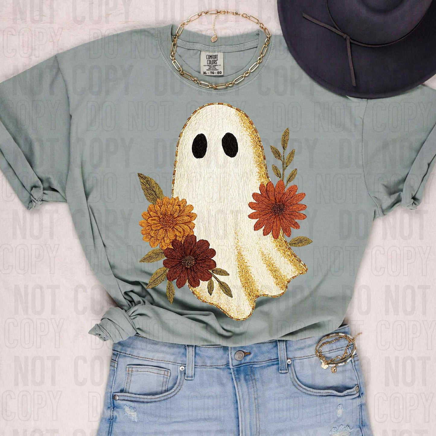 Floral Ghostie- DTF Transfer