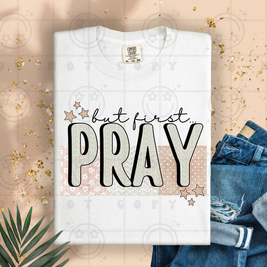 But first Pray-DTF Transfer