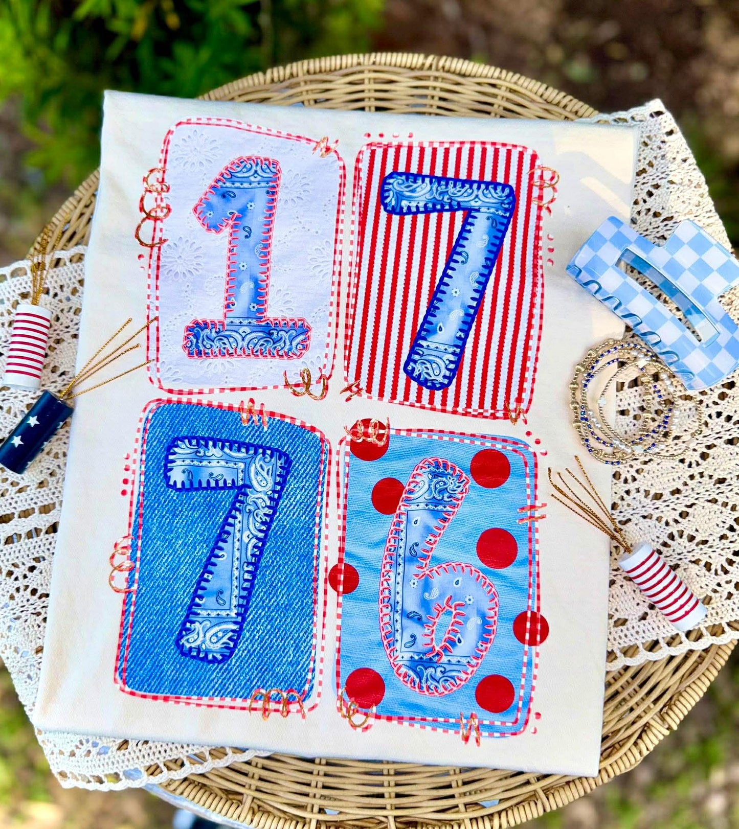 1776 patchwork- DTF Transfer