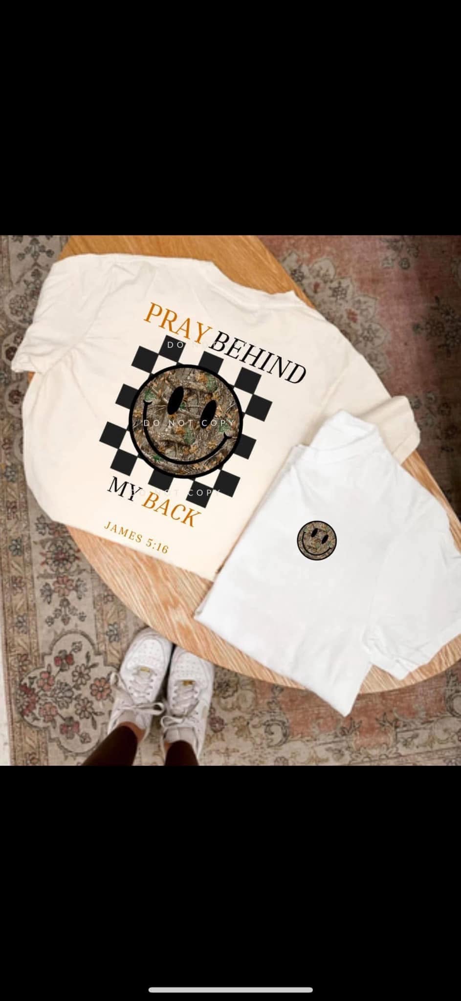 Pray behind my back James 5:16-SET-DTF Transfer