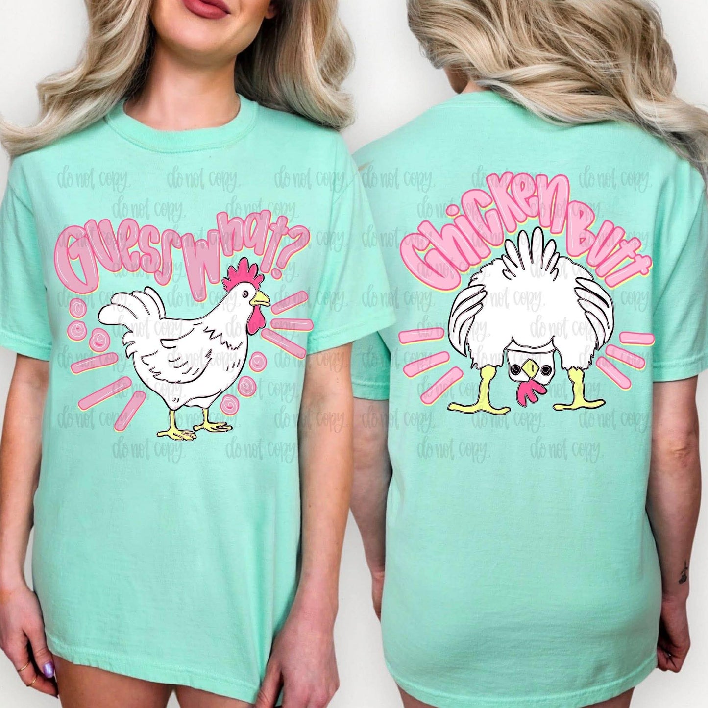 Guess What? Chicken Butt-SET- DTF Transfer
