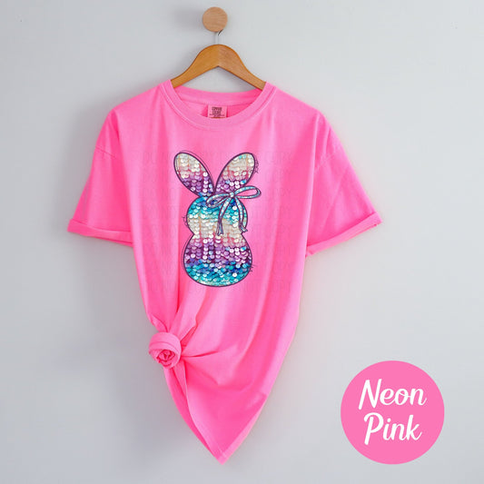 Bunny FAUX (FAKE) sequins- DTF Transfer