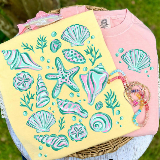 seashell collage- DTF Transfer