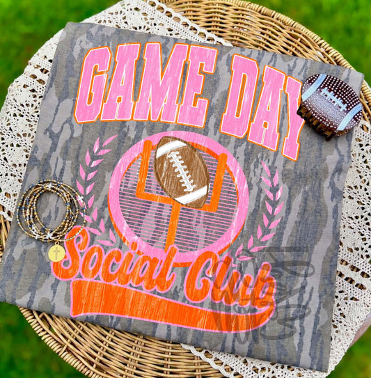 Game Day Social Club Distressed -DTF Transfer