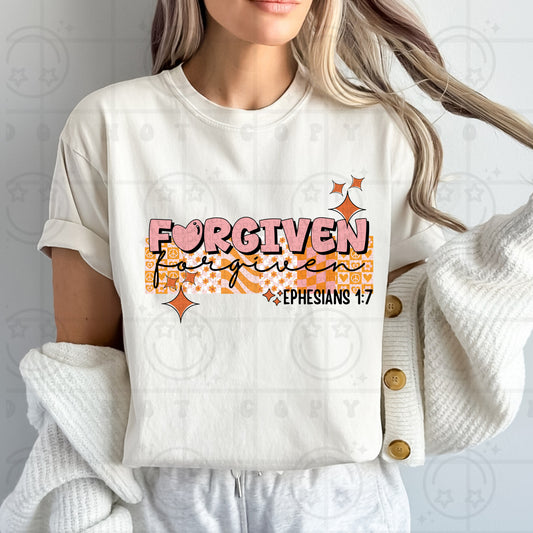 Forgiven Ephesians 1:7-DTF Transfer