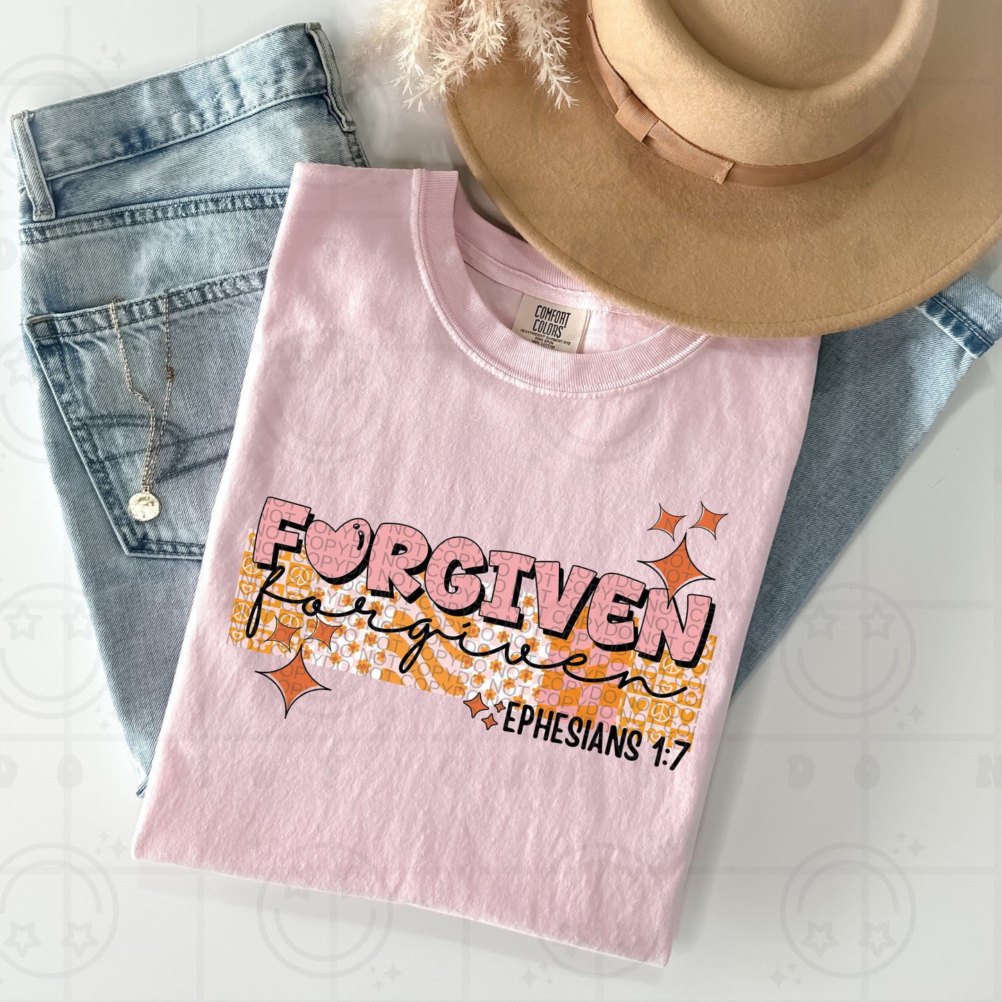Forgiven Ephesians 1:7-DTF Transfer