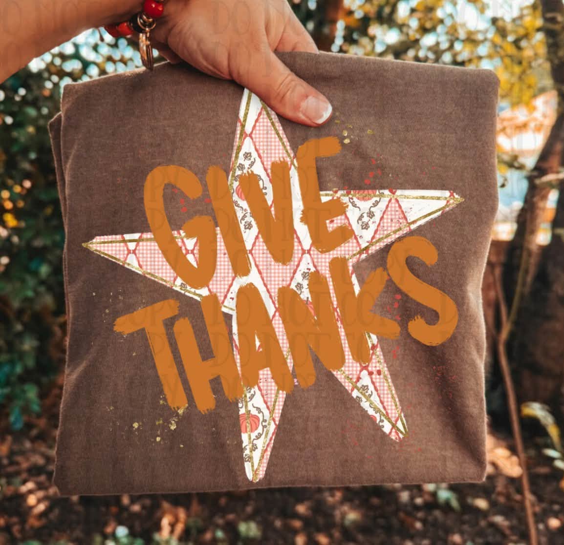 Give Thanks Star-DTF Transfer