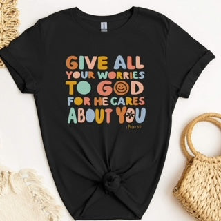 Give all your worries to God - dtf transfer