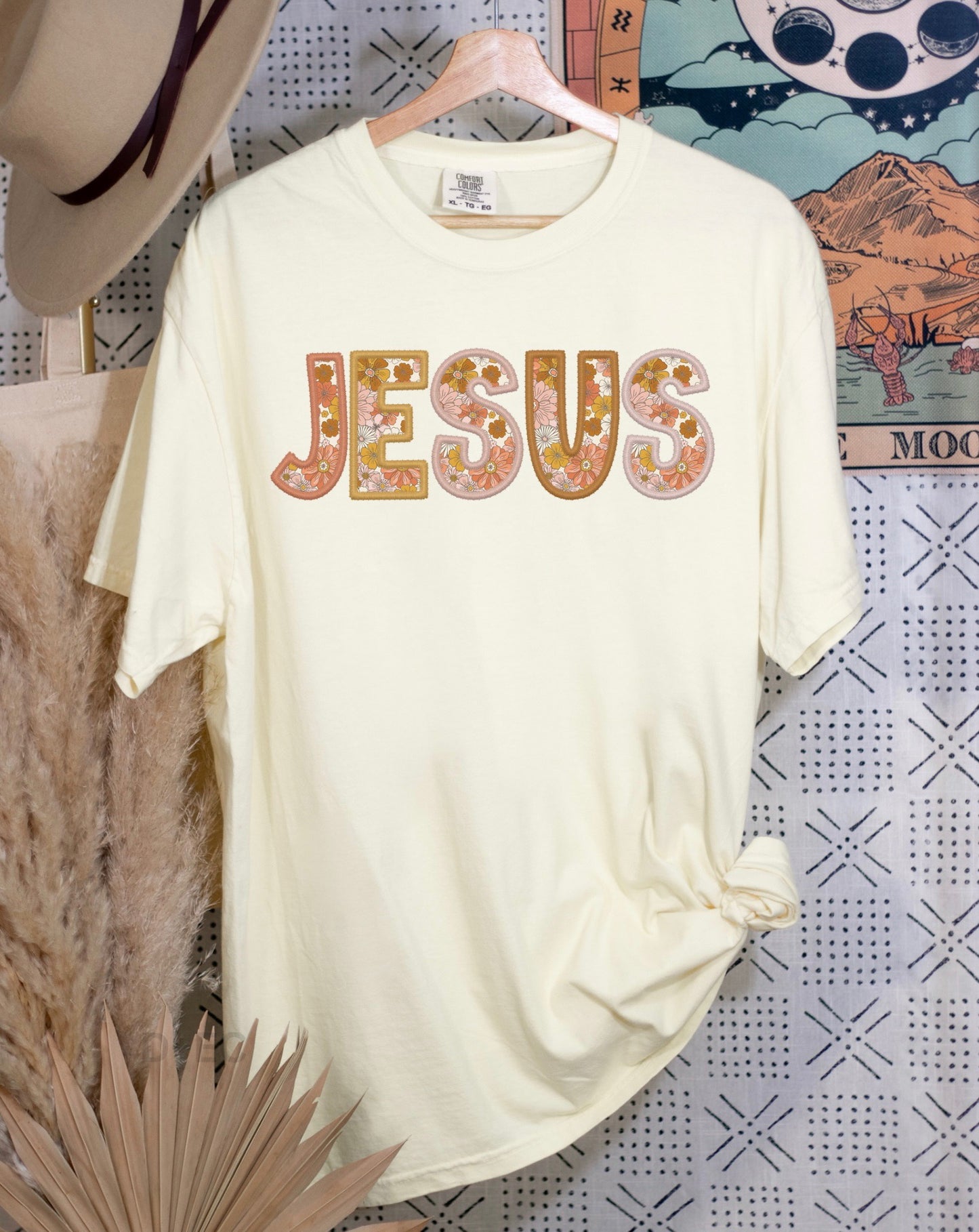 Jesus Faux Embroidery-dtf transfer