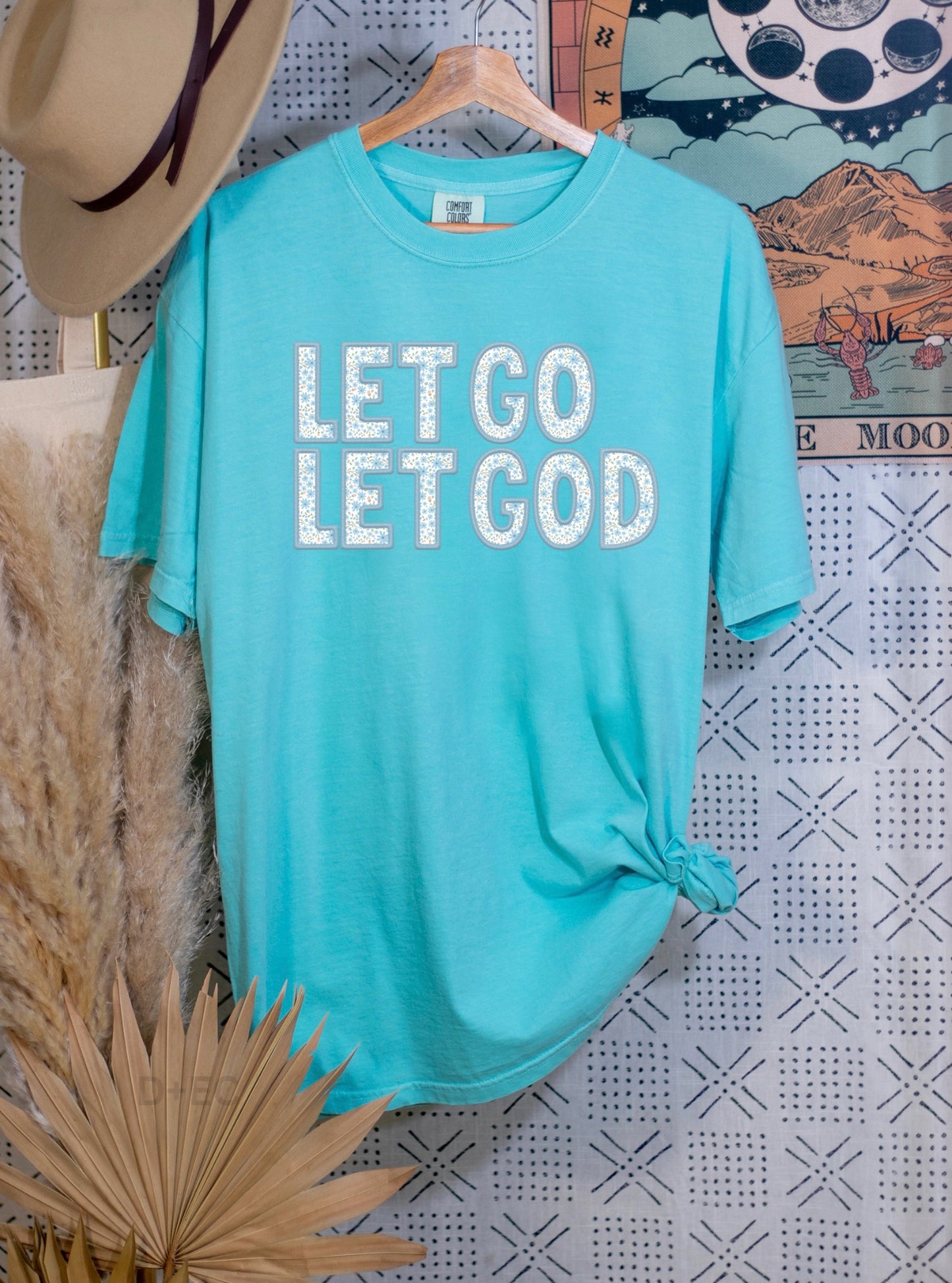 Let go Let God Blue only-dtf transfer