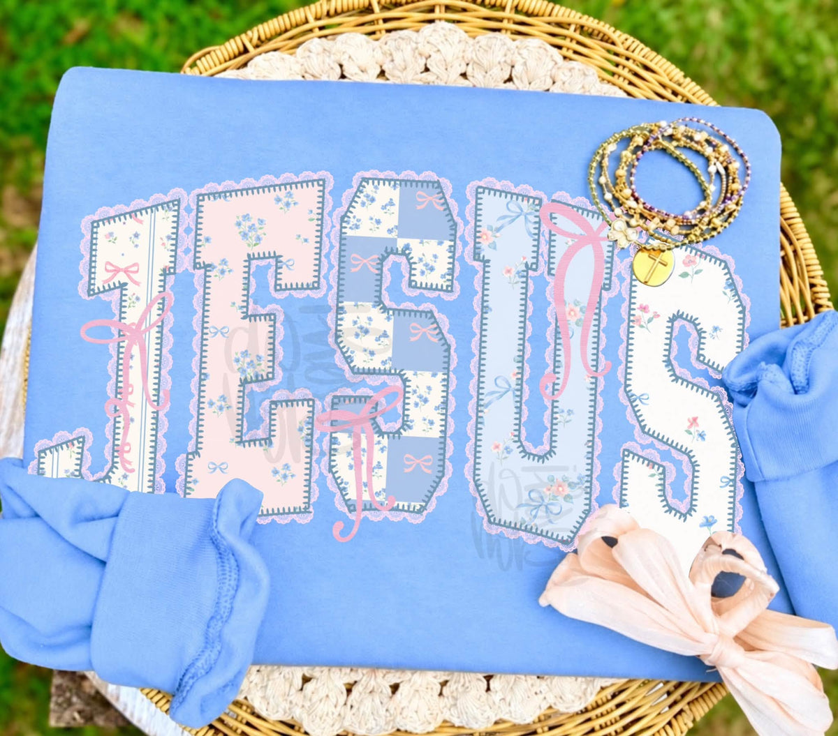 Lace Coquette Jesus-DTF Transfer