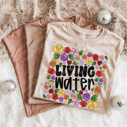 Living water floral- DTF Transfer