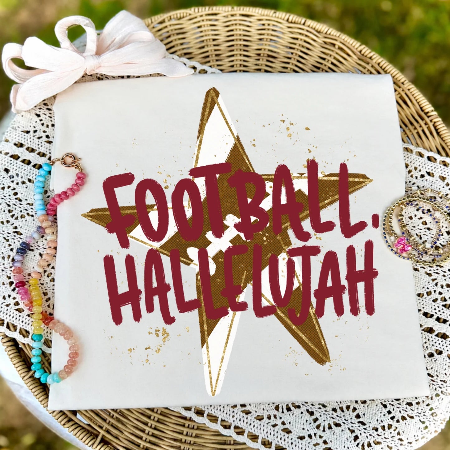 Football Hallelujah Maroon - DTF Transfer