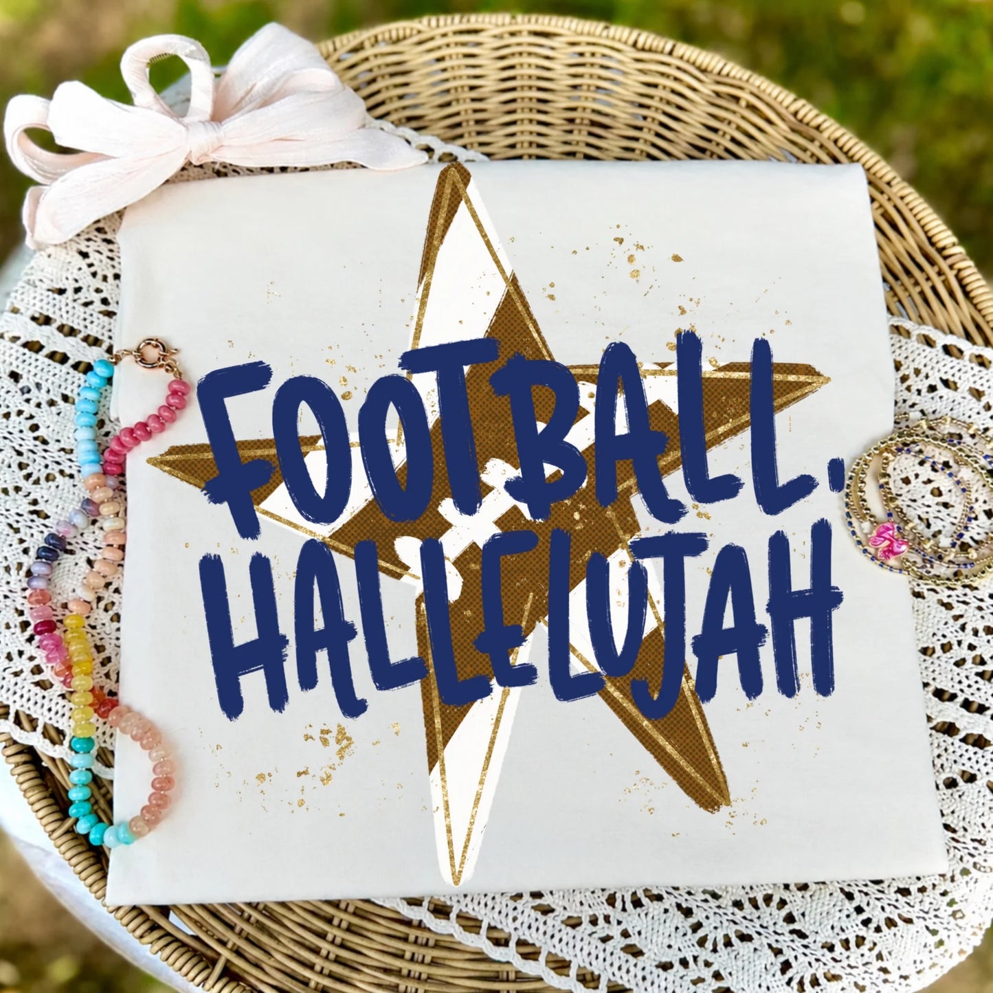Football Hallelujah Navy - DTF Transfer