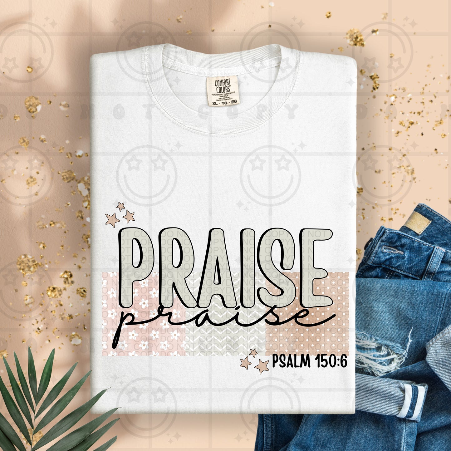 praised psalm 150:6-DTF Transfer