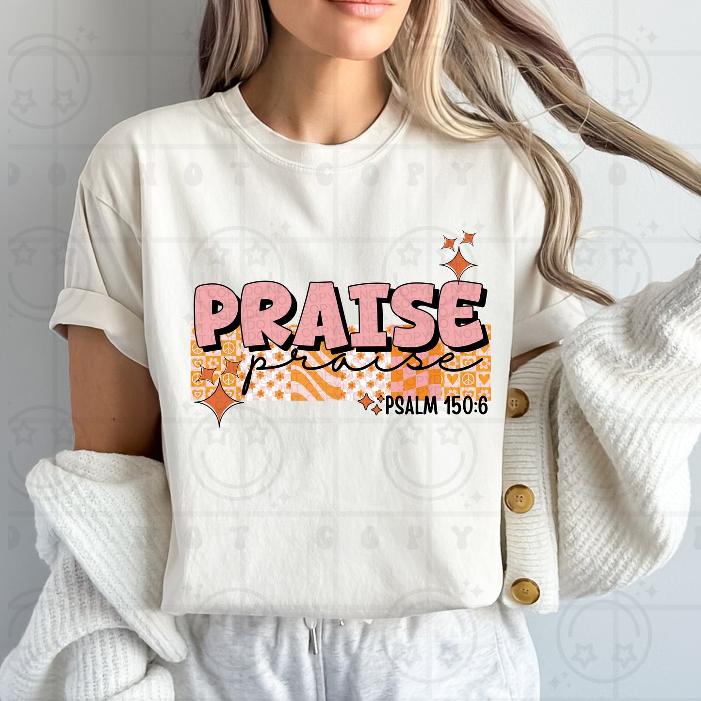 praised psalm 150:6-DTF Transfer