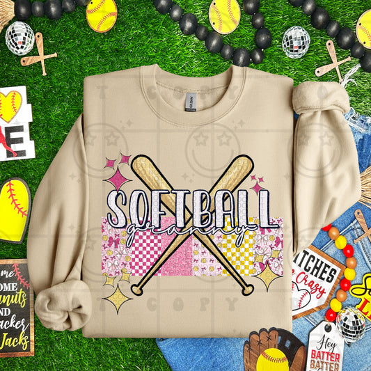 Softball Granny-Sweatshirt/Gildan