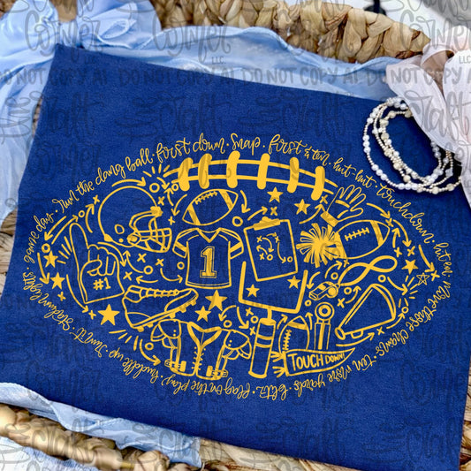 Football - Yellow Gold - DTF Transfer